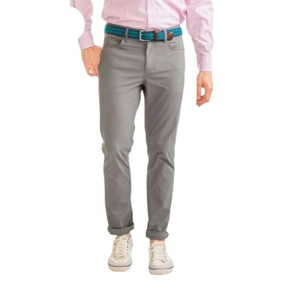 Southern Tide Intercostal Performance Polarized Grey Chino Pants sz 28x30 - NWT